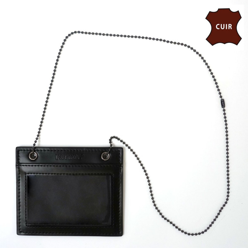 Porte-cartes cuir avec chaîne – compact, sécurisé et pratique
