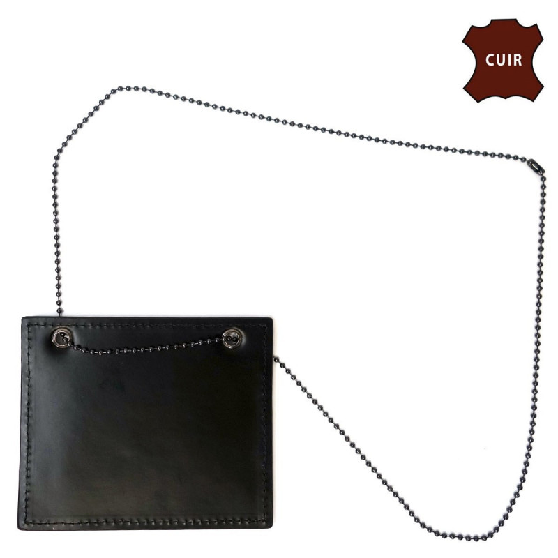 Porte-cartes cuir avec chaîne – compact, sécurisé et pratique