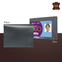 Porte-feuille 2 volets avec emplacement Carte Navigo — cuir & compact