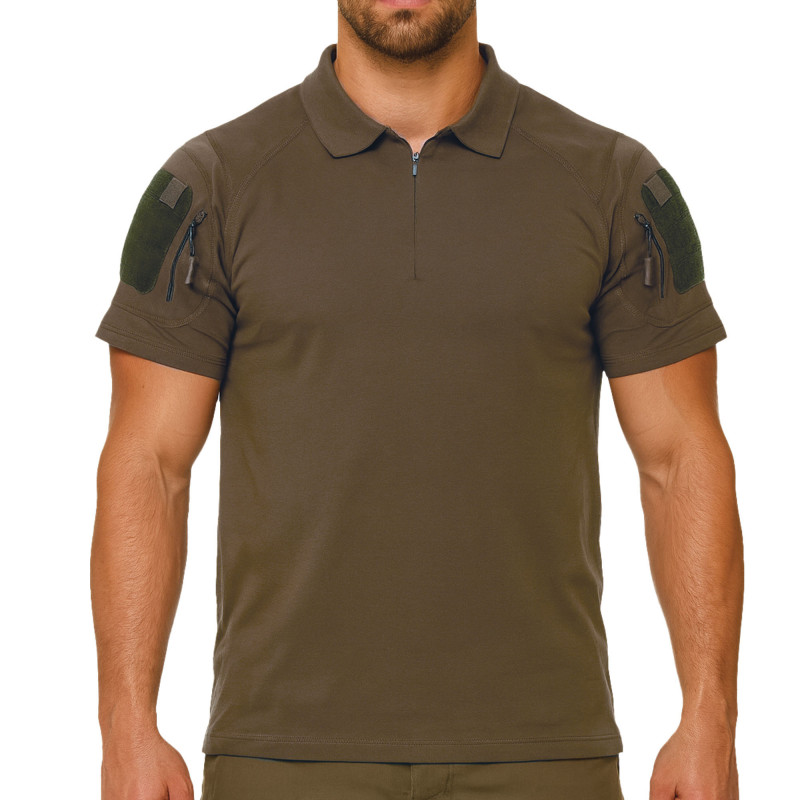 Polo col zippé Spandex 210 g – confort & extensibilité