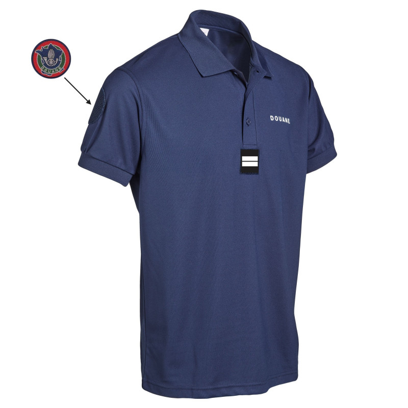 Polo Douane Cooldry – Bleu marine – Maille piquée anti-humidité
