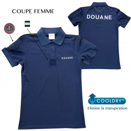 Polo Femme Cooldry Anti-Humidité – Bleu Marine – Coupe Professionnelle
