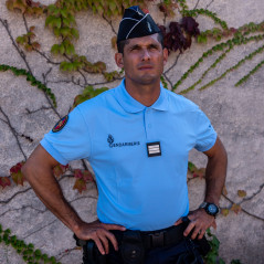 Polo Gendarmerie Bleu Cooldry Anti-Humidité Maille Piquée
