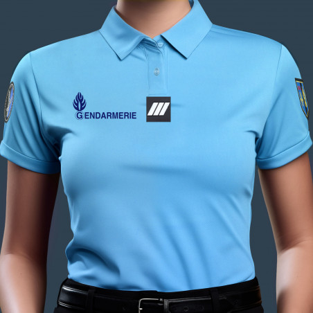 Polo Gendarmerie Femme Bleu Cooldry® – Tailles XS-XL
