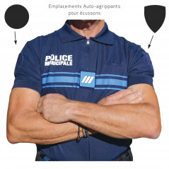 Polo Police Municipale manches courtes Cooldry® – Bleu-marine