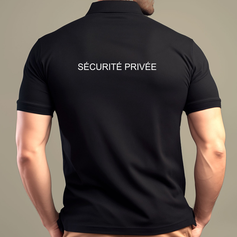 Polo noir “Sécurité Privée” – Polo agent sécurité