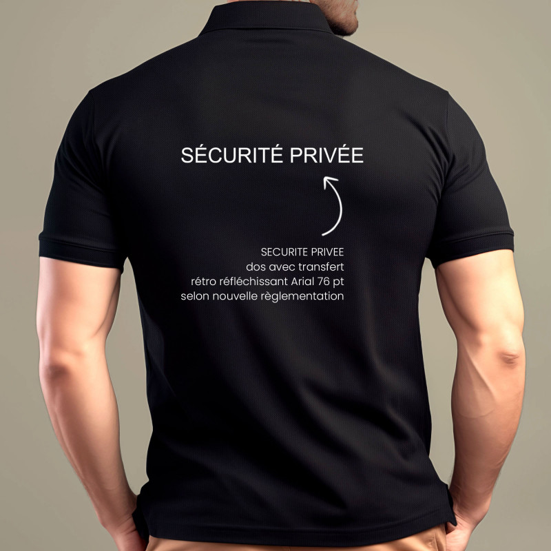Polo noir “Sécurité Privée” – Polo agent sécurité