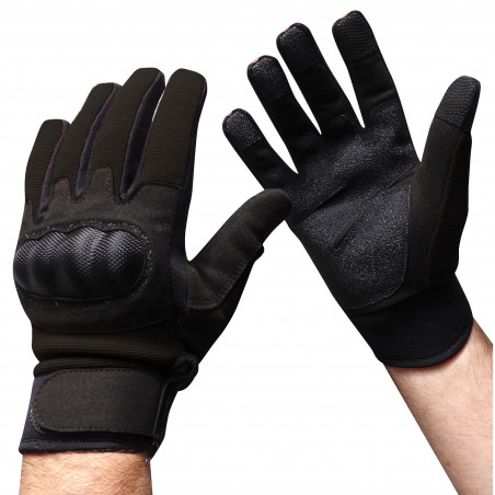 Gants coqués noirs – protection mains intervention