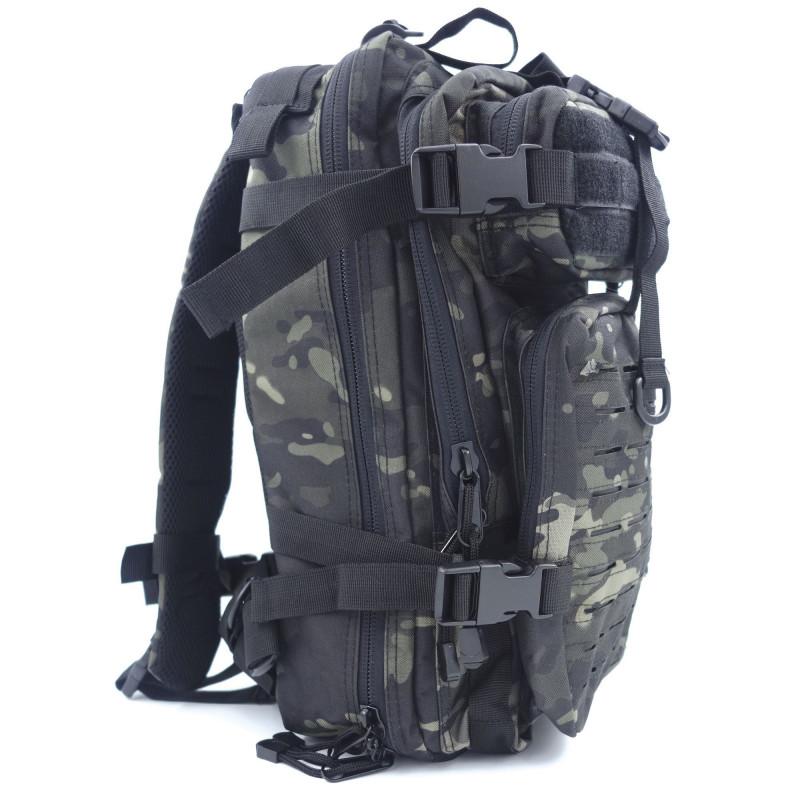 Sac à dos Assault Pack 27 L – Système MOLLE découpe laser, polyester 600D