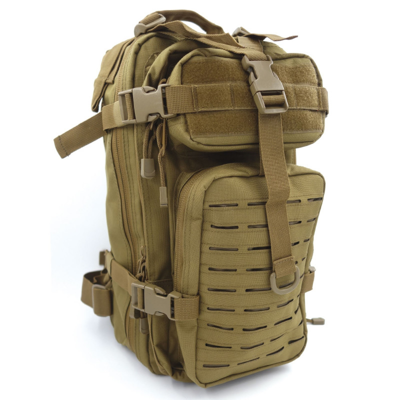 Sac à dos Assault Pack 27 L – Système MOLLE découpe laser, polyester 600D