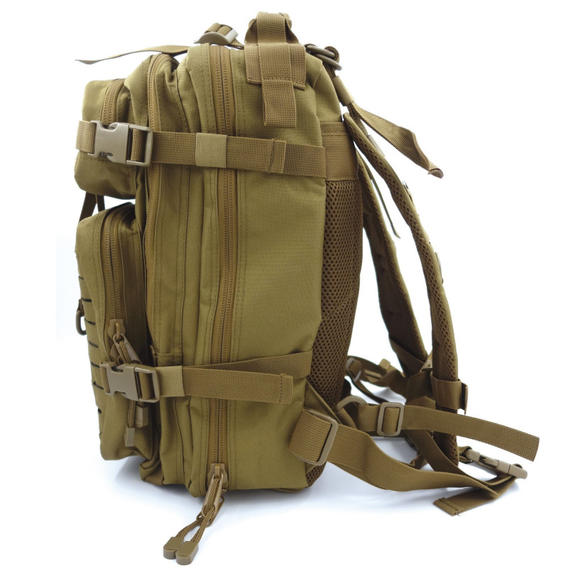 Sac à dos Assault Pack 27 L – Système MOLLE découpe laser, polyester 600D