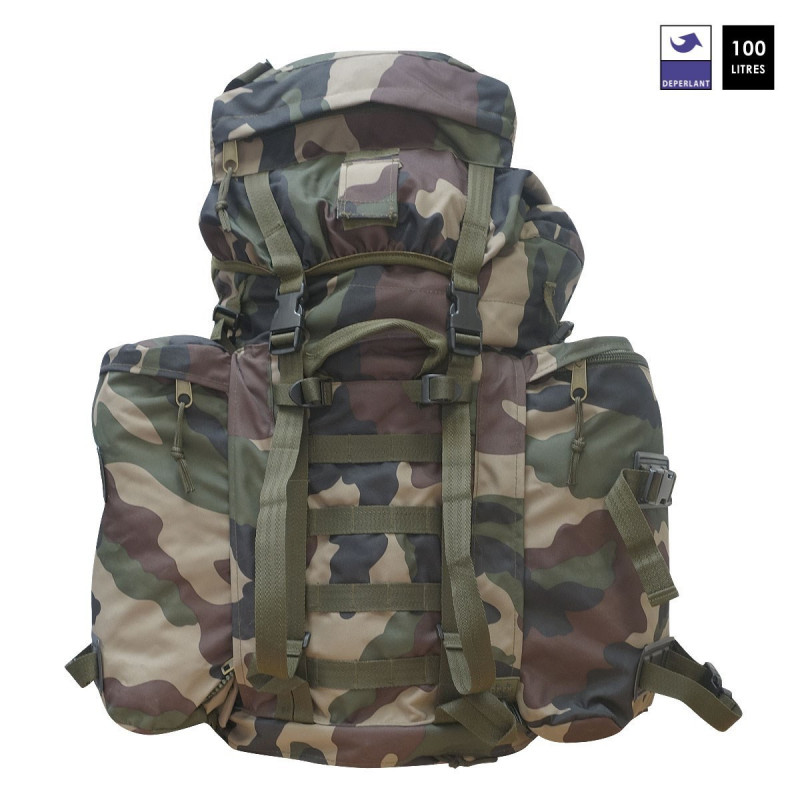 Sac à dos Intervention 100 L — grande capacité & sur-sac intégré, sac tactique robuste