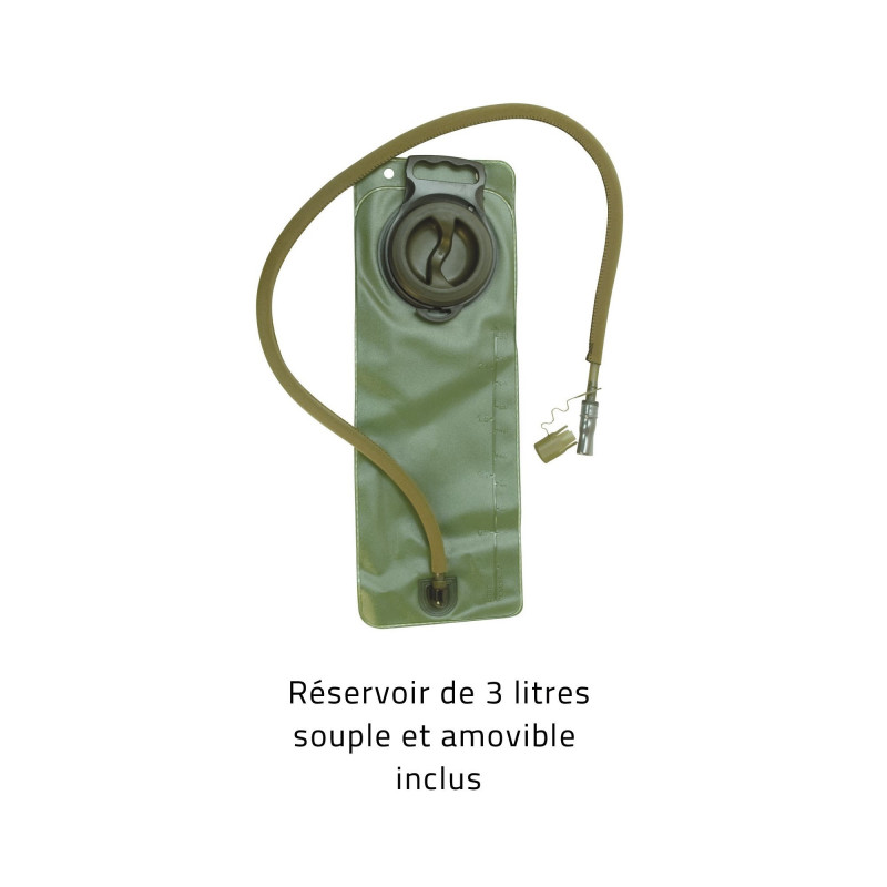 Sac d’hydratation 3 L — poche à eau & sac à dos pour randonnée, outdoor et missions