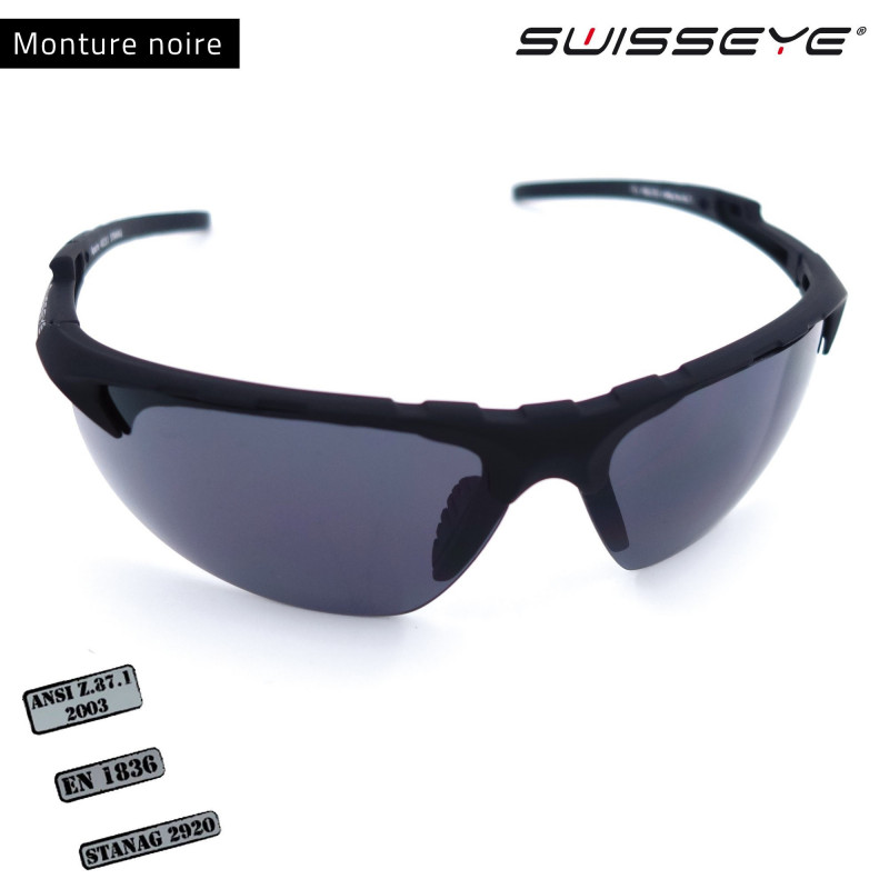 Lunettes balistiques SwissEye Apache – 3 verres interchangeables, protection UV 100 %, monture PC impact Lunettes balistiques SwissEye Apache – 3 verres interchangeables, protection UV 100 %, monture PC impact