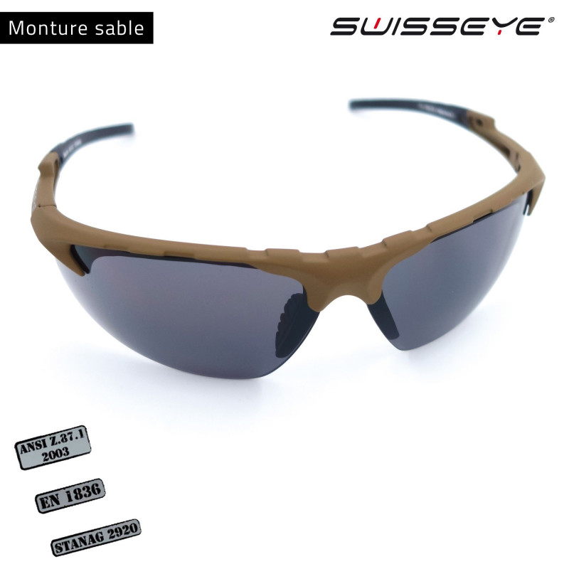 Lunettes balistiques SwissEye Apache – 3 verres interchangeables, protection UV 100 %, monture PC impact Lunettes balistiques SwissEye Apache – 3 verres interchangeables, protection UV 100 %, monture PC impact