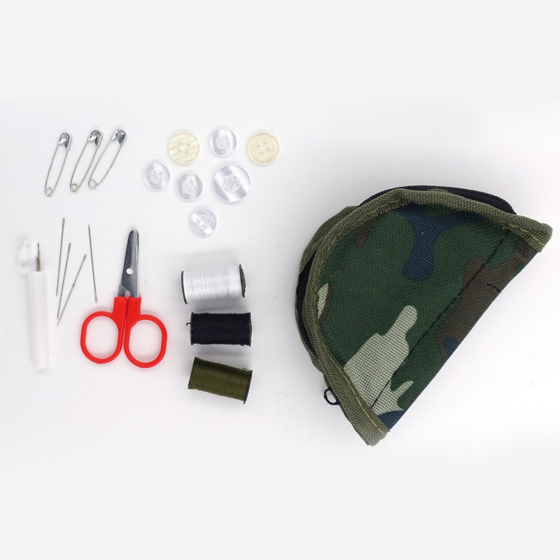 Trousse de couture militaire — kit compact pour réparations vêtements & équipement Trousse de couture militaire — kit compact pour réparations vêtements & équipement