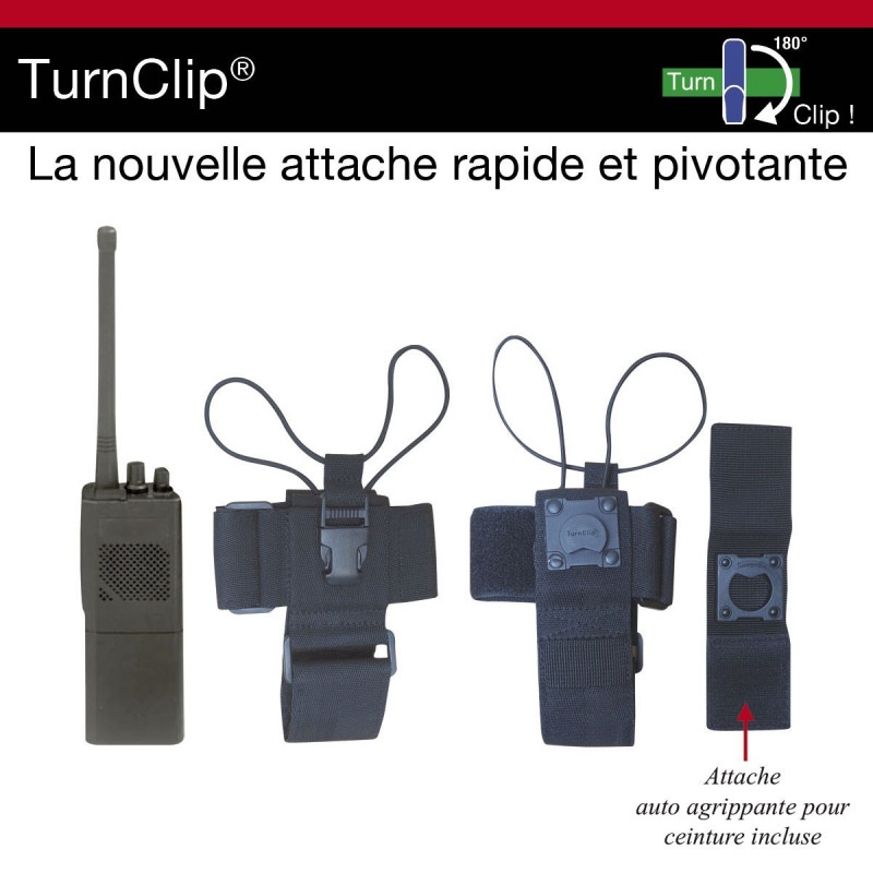 Étui Radio 2 Turnclip • Fixation Velcro universelle