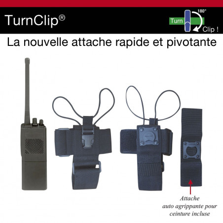 Étui Turnclip Porte-Radio 2 – Rotatif, multi-tailles, fixation sécurisée