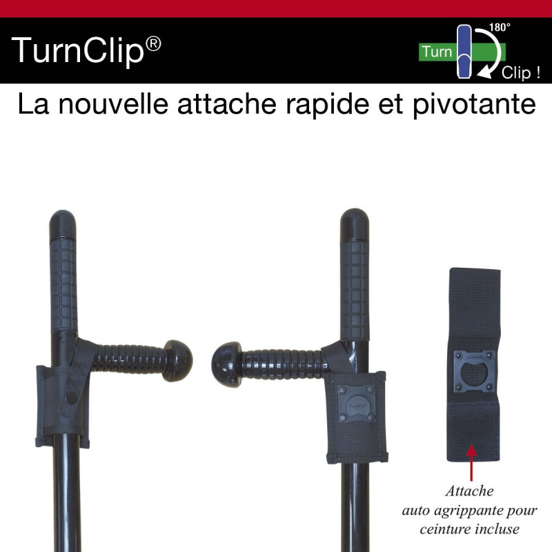 Étui Turnclip porte-Tonfa pivotant • Tissu 1680D PU