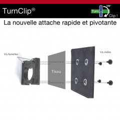 Kit d’installation Turnclip – Fixation rotative universelle pour étuis et accessoires