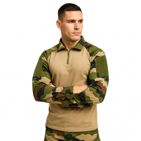Chemise de Combat type UBAS en Coton – Camouflage Sable