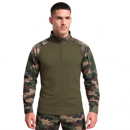 Chemise de combat UBAS coton – Vert Armée & Camo CE – PROS-FAS