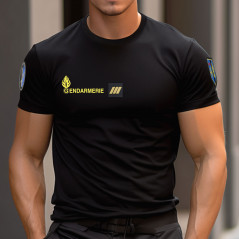 Tee-shirt Noir Manches Courtes – Cooldry Anti-Humidité Maille Piquée