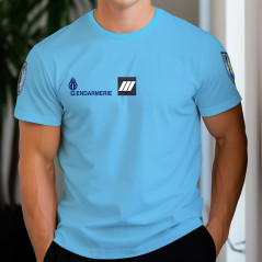 T-shirt Bleu Maille Piquée Anti-Humidité – Tailles S à XXL