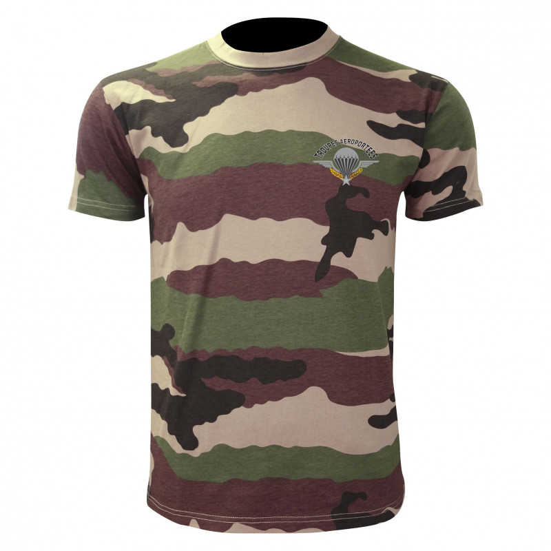 T-shirt camouflage manches courtes sérigraphie Para – coton confortable & identifiable T-shirt camouflage manches courtes sérigraphie Para – coton confortable & identifiable