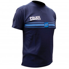 Tee-shirt Police Municipale Bleu Marine Cooldry® – Maille Piquée 100 % Polyester