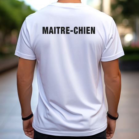 T-shirt blanc marquage Maître-chien