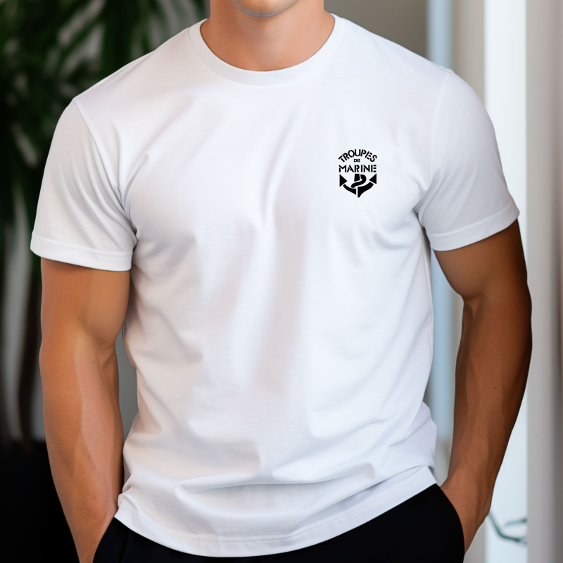 T-shirt blanc marquage TDM – coton confortable & identifiable T-shirt blanc marquage TDM – coton confortable & identifiable