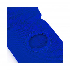 Protège-tibias + pied coton Bleu — paire de protection
