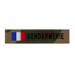Bande Gendarmerie camo drapeau français velcro patch tactique