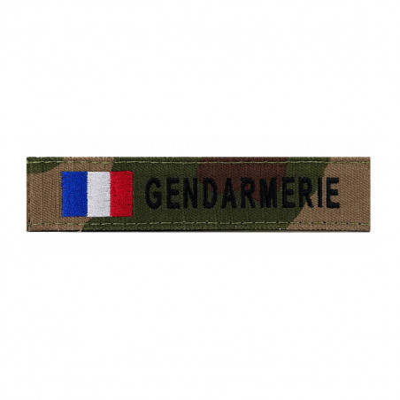 Bande Gendarmerie camo drapeau français velcro patch tactique
