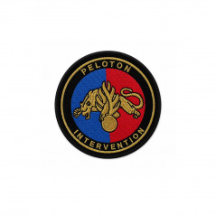 Écusson peloton d’intervention rond brodé velcro gendarmerie