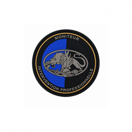 Écusson moniteur intervention professionnelle gendarmerie brodé velcro