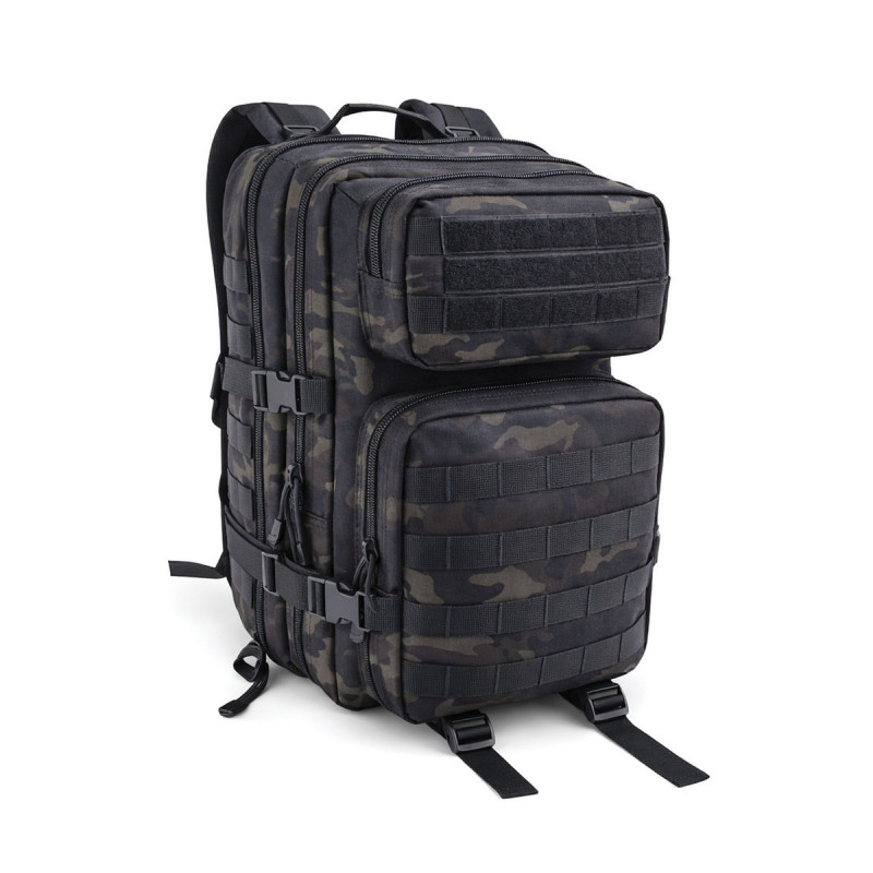 Sac à dos SWAT Premium 42L tactique noir robuste et modulable terrain Sac à dos SWAT Premium 42L tactique noir robuste et modulable terrain