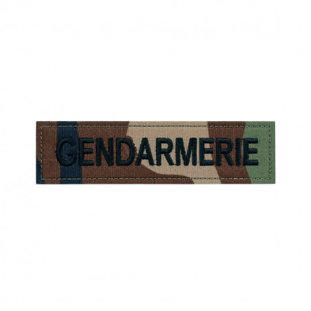 Bande Gendarmerie Brodée Camouflage Velcro Patch Tactique