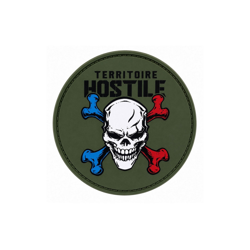 Ecusson Rubber rond - Territoire hostile