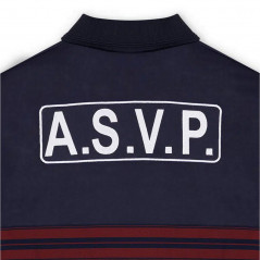 Polo ASVP Manches Longues Maille Respirante Bleu Marine Polo ASVP Manches Longues Maille Respirante Bleu Marine