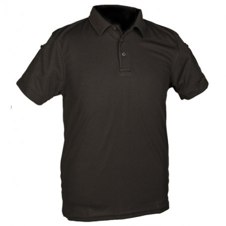 Polo Tactique Quick Dry Noir | Respirant & Séchage Rapide