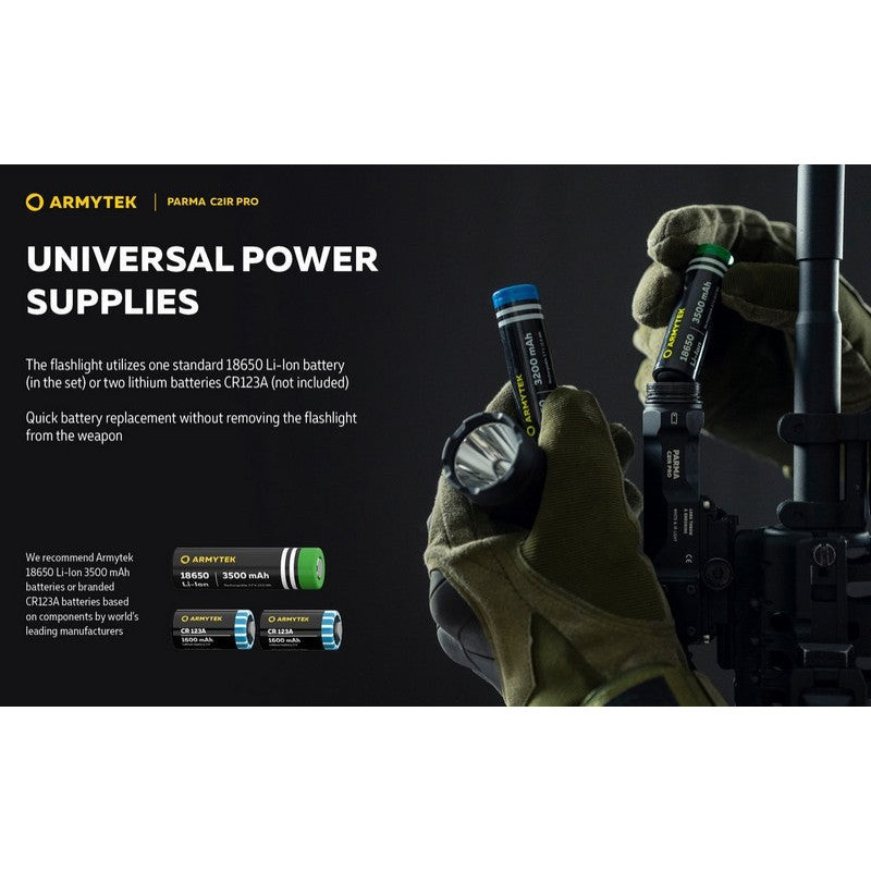 Lampe torche PARMA Armytek C2iR Pro 1250 Lumens
