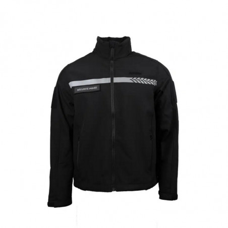 Softshell sécurité privée avec bandes HV – GK SAFETEK®️