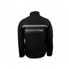 Softshell sécurité privée avec bandes HV – GK SAFETEK®️
