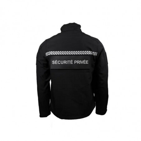 Softshell sécurité privée avec bandes HV – GK SAFETEK®️