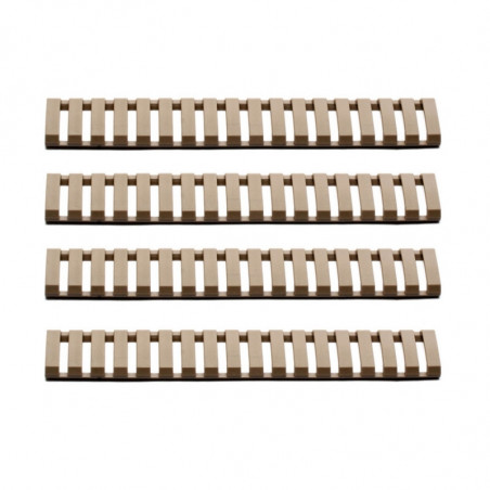 Lot de 4 caches rail tan