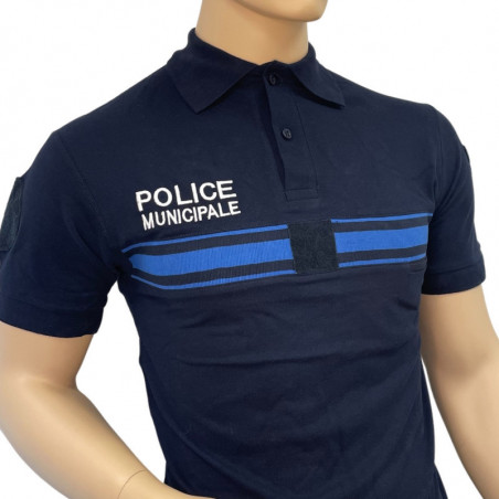 Polo manches courtes P.M. Marine