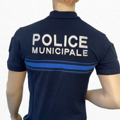 Polo manches courtes P.M. Marine