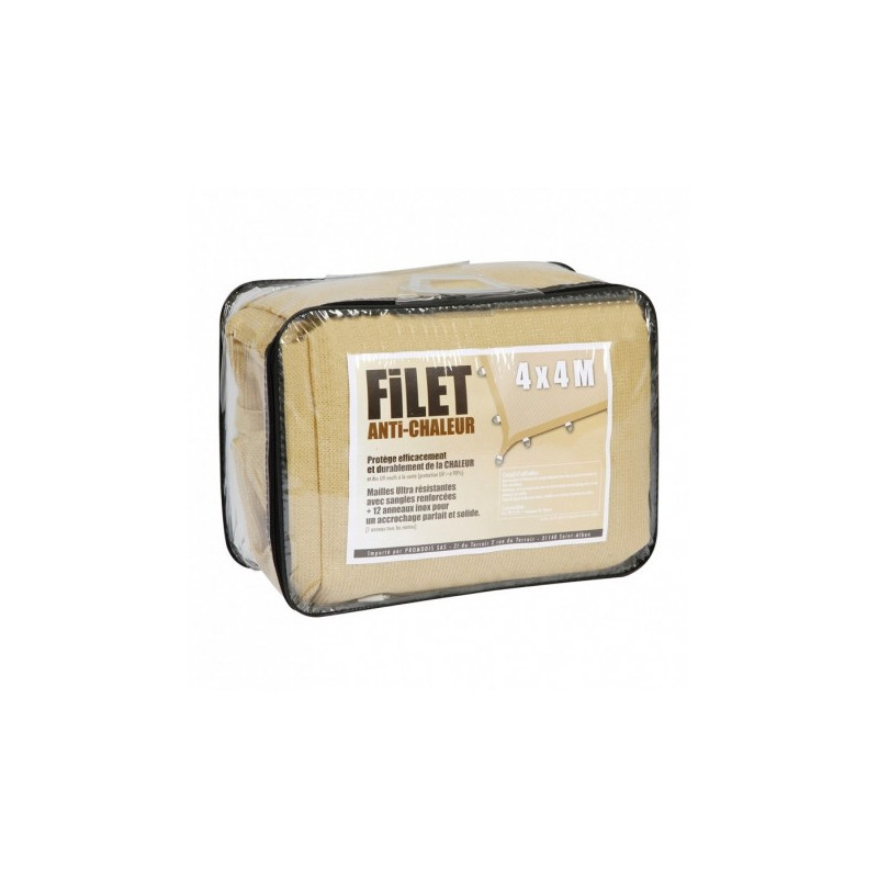 Filet anti chaleur 4x4m sable